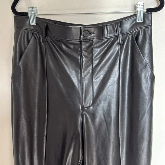 Abercrombie & Fitch The Skinny Ultra High Rise Black  Faux Leather Pants Size 14 - Picture 5 of 8